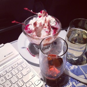 "Karma Sundae" - aptly named due to my kind gesture and First Class upgrade