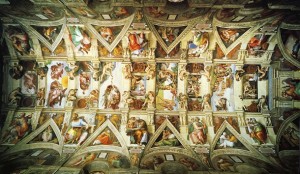 Sistine Chapel ceiling - Michelangelo (painted in just under five years)