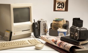 Technology from 1988 - we had only three Macintosh computers which had to be signed out in hour blocks.