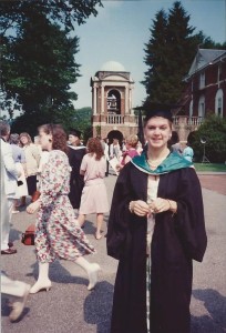 Stacey Sickels Locke, Class of 1988, graduation day.