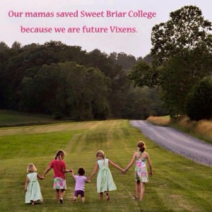 Photo captured of some of the Sweet Briar daughters (credit: Jennifer Phelps Stanton).