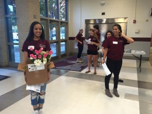 Student volunteers greeted College representatives and escorted them to their tables. I noted all of the students with whom I interacted came and visited.