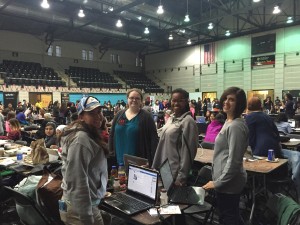 Sweet Briar College students attend their first Hackathon, "Technica" at the University of Maryland.