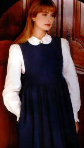 1990s Laura Ashley fashion.
